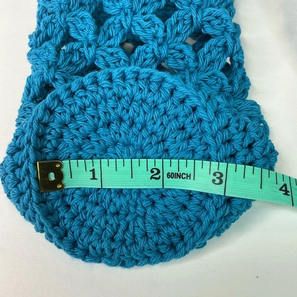 Crochet Crossbody Water Bottle Holder Bag Multicolor Handcrafted Cotton Handmade